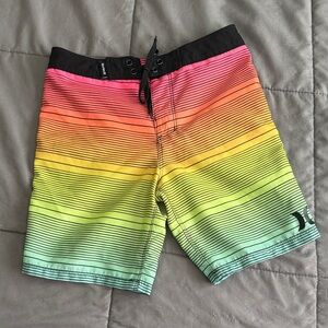 Hurley Neon Gradient Colorful Swim Trunks